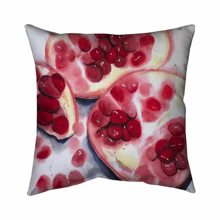 BEGIN HOME DECOR 26 x 26 in. Pomegranate Pieces-Double Sided Print Indoor Pillow 5541-2626-GA103